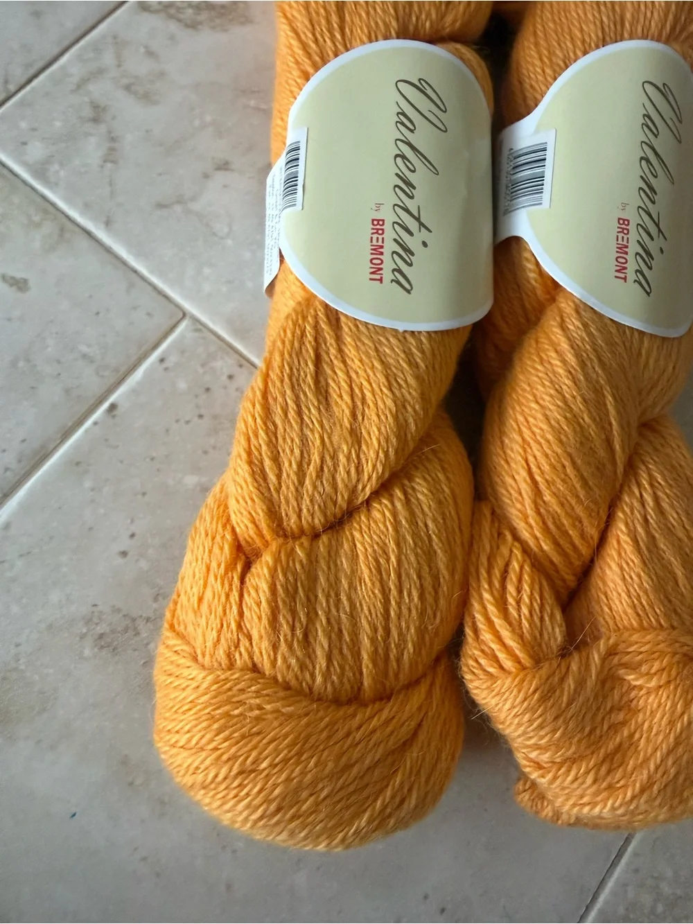 Valentina by Bremont Hand-Dyed Alpaca/Wool Blend Yarn - Orange Yellow 2 Hanks